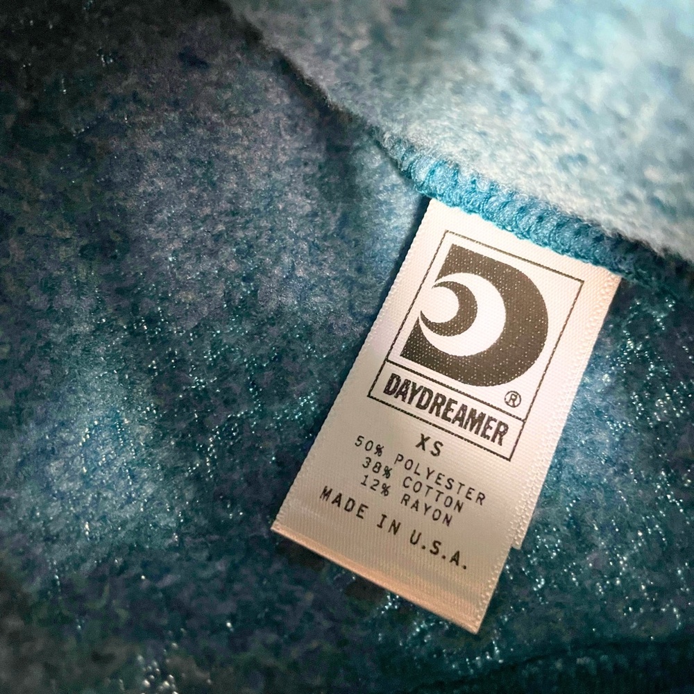 NWT Daydreamer David Bowie Ziggy Stardust Blue Raglan Crew Sweater XS, M - Picture 7 of 8